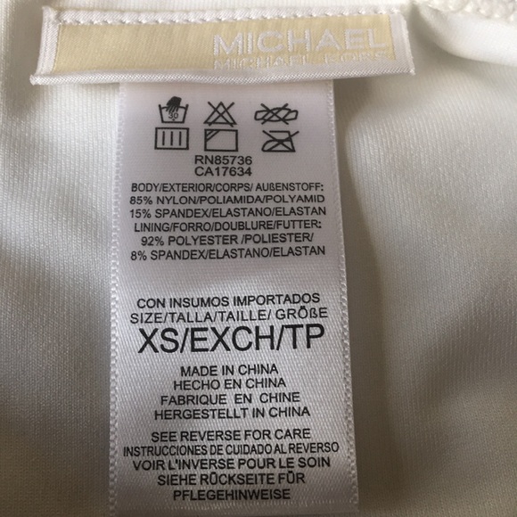 Michael Kors White Bandeau Bikini In XS, S & M - Picture 7 of 8